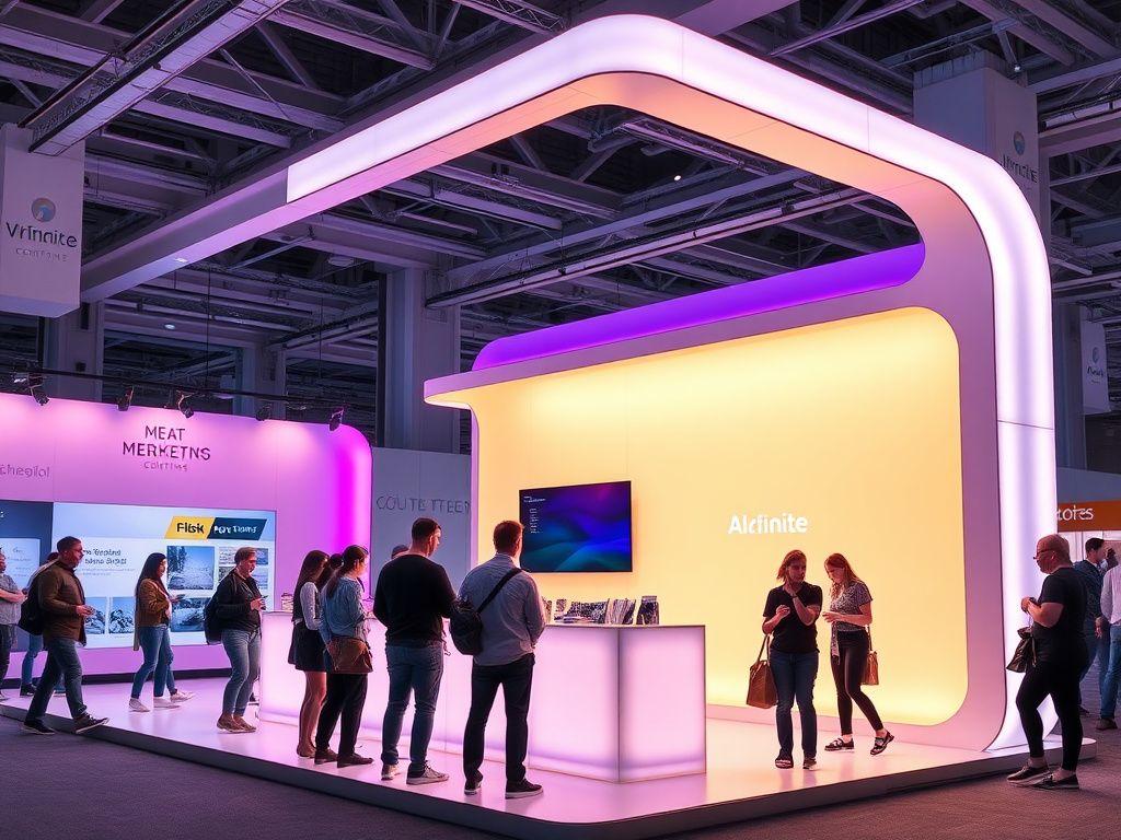 Brand activation booth with interactive display