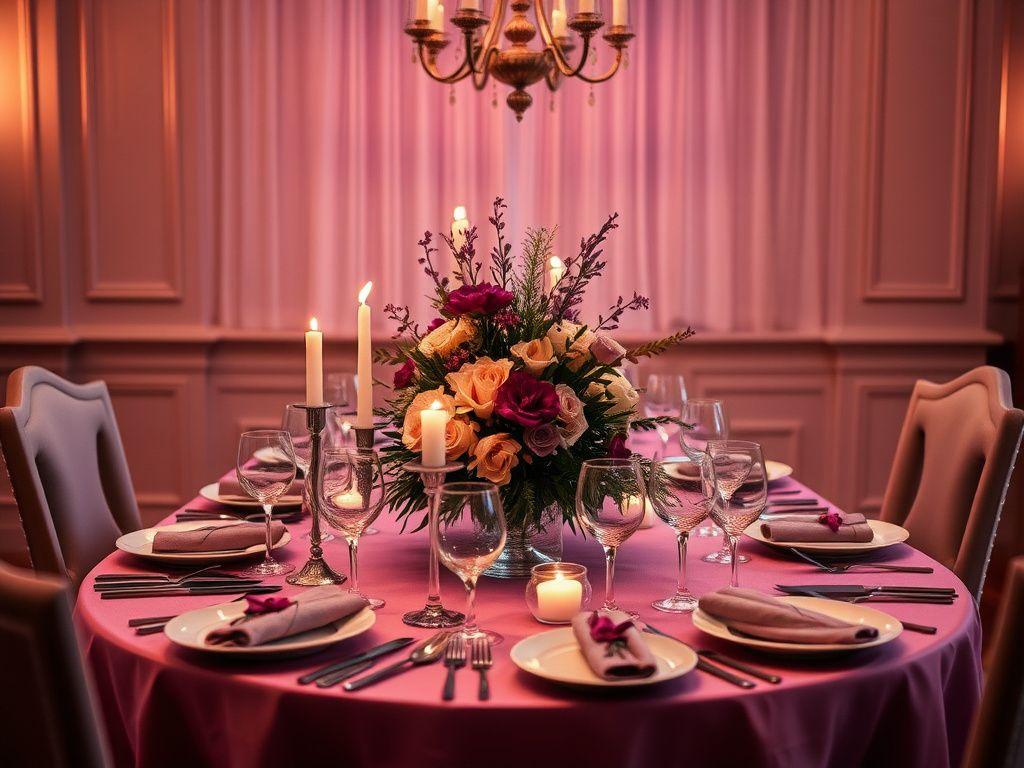 Private celebration with floral styling and candlelight